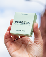 Hand holding Refresh - Garden Mint Gum