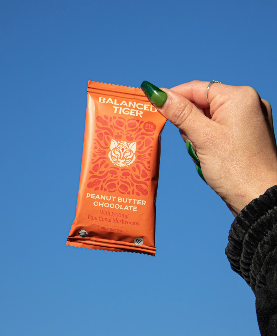 Balanced Tiger Lion's Mane Peanut Butter Chocolate Protein Bar The Goods Mart