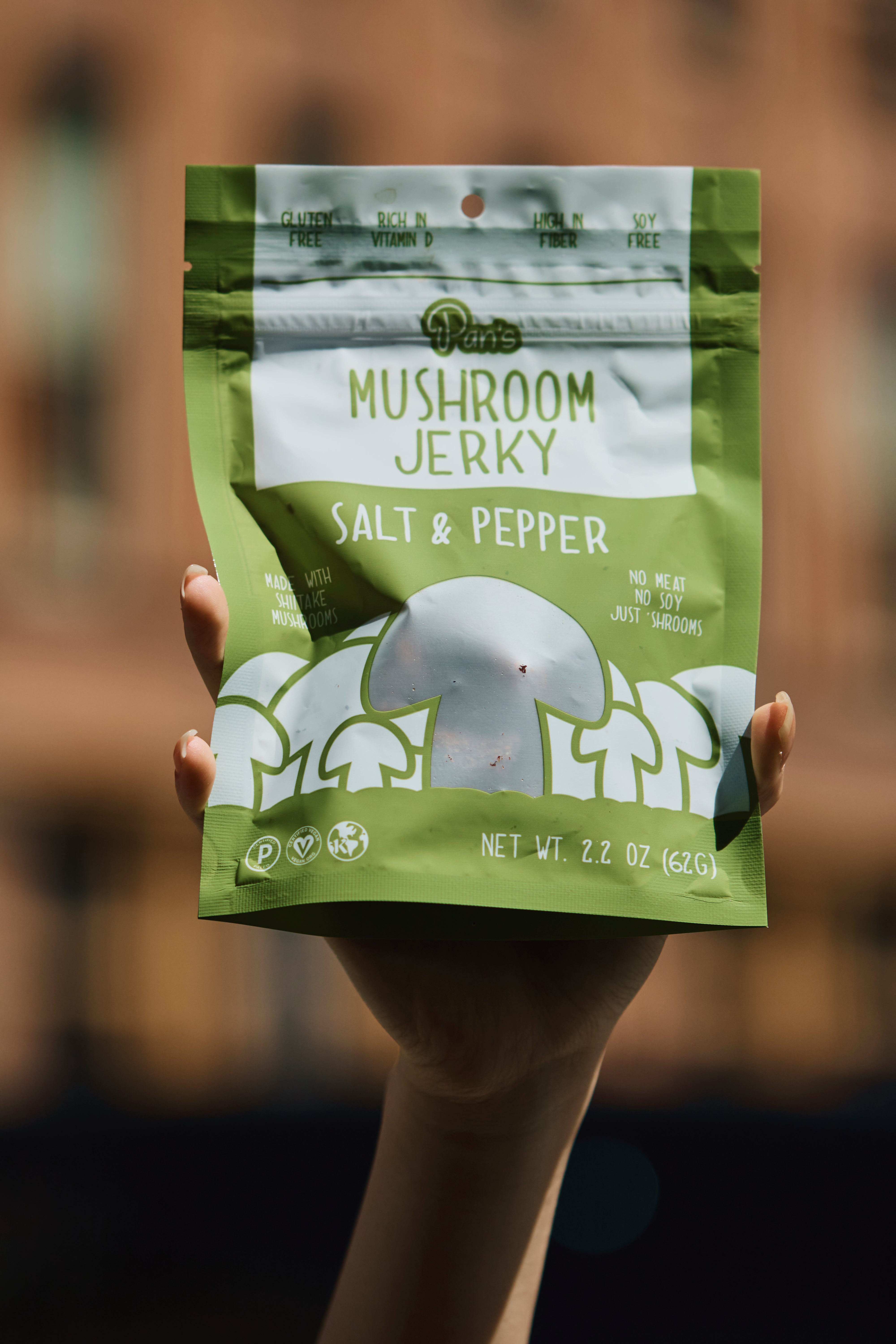 Pan's Mushroom Jerky Salt and Pepper Mushroom Jerky The Goods Mart