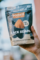 Pocket's Chocolates - Black Sesame Oat Milk Almonds