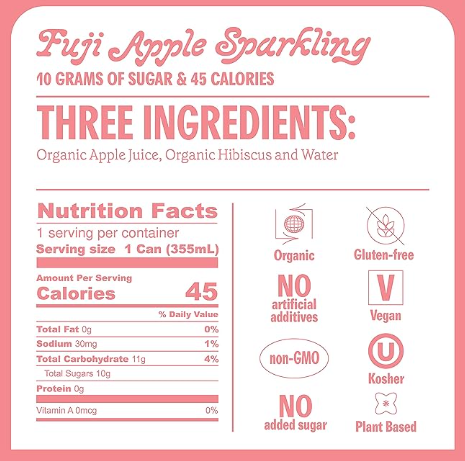 Ruby - Fuji Apple Sparkling Hibiscus Water