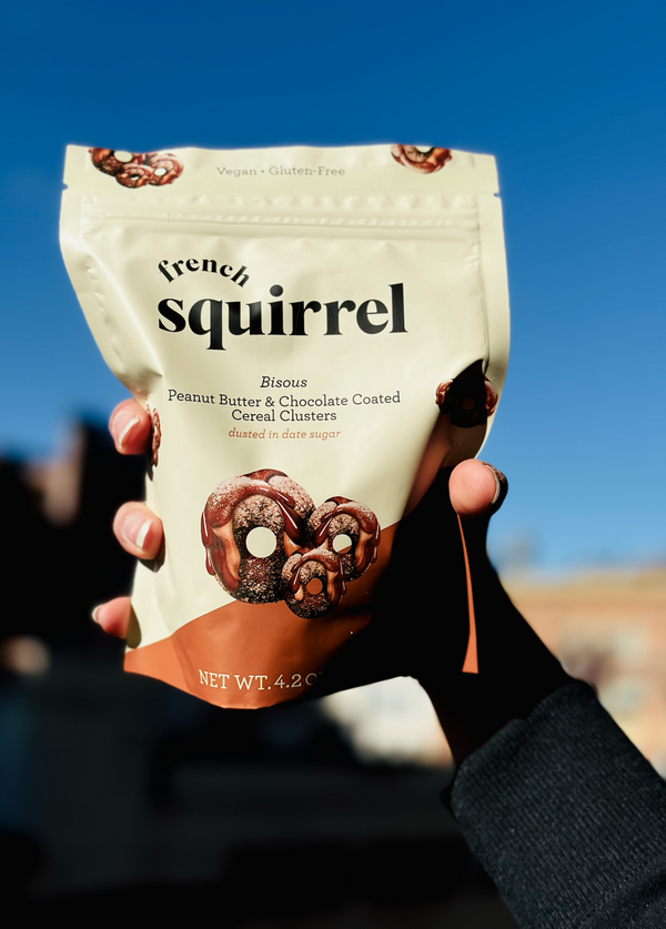 French Squirrel - Peanut Butter Chocolate Bisous Cereal Clusters